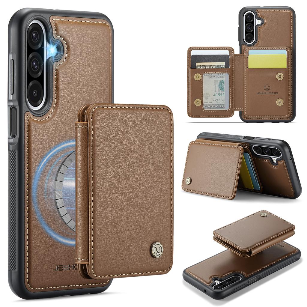 Etui JEEHOOD J05 ze skóry na Samsung Galaxy A26 5G z odpinaną magnetyczną kieszonką na karty