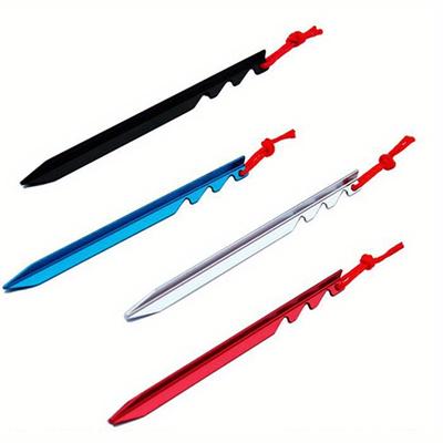 4pcs Outdoor Camping Tent Nails Triangular Ground Nail Aluminum Alloy Tent Accessories Camping Hiking Equipment