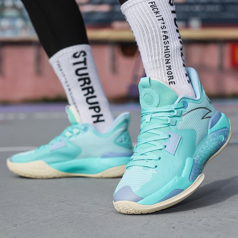 Guochao Youth Anti-skid Shock Absorption Professional Practical Basketball Shoes Men's Versatile Breathable Wear-resistant Couple Jogging Sports Shoes