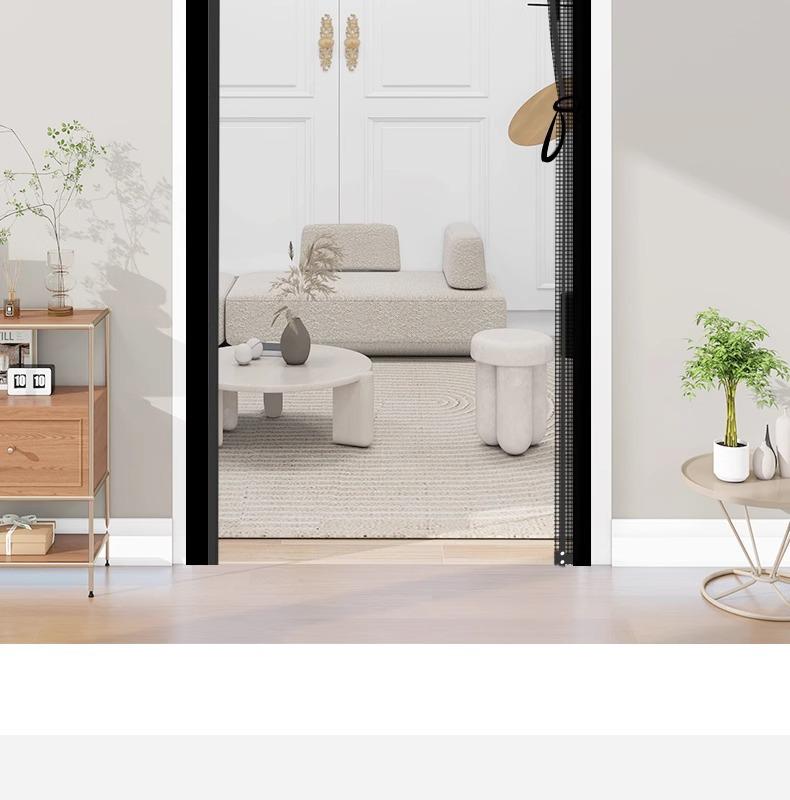 Premium Magnetic Anti-Mosquito Sliding Door Curtain with No-Drill Diamond Mesh for Home Use