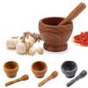 Garlic Masher Bowl StoneMortar Masher Multi-function Manual Home Garlic Mortar Pot Grinder Bowl Garlic Pot For Home Cook Tools