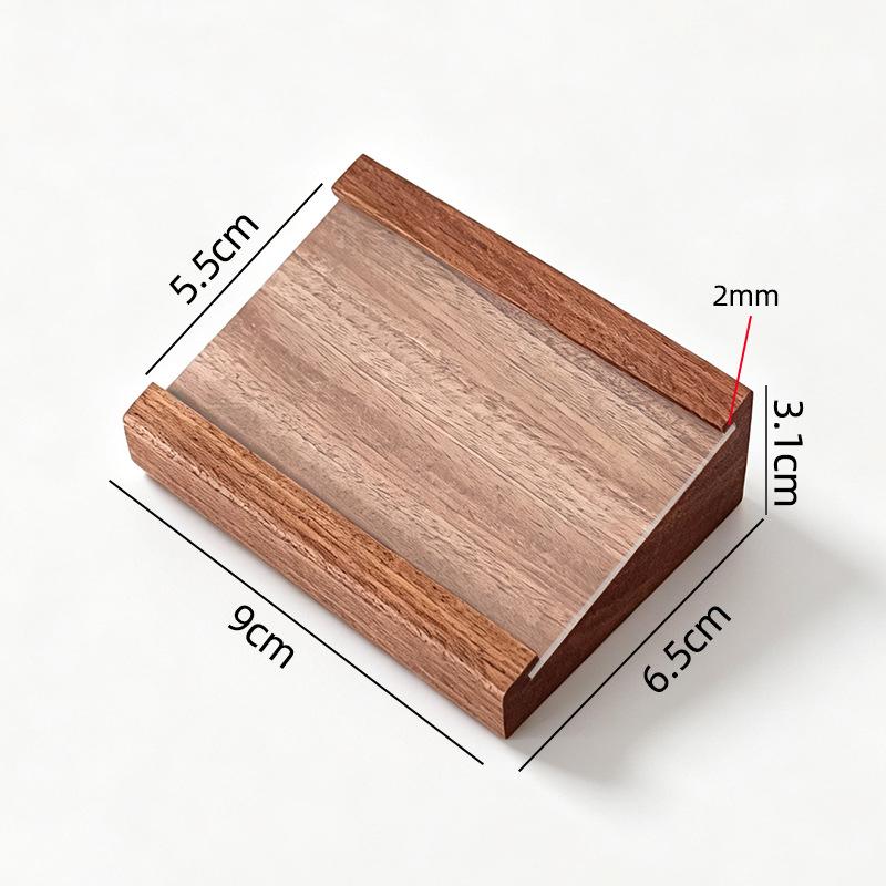 Solid Wood Table Sign Holder - Beveled Base for Hotels, Restaurants, and Shops