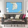 English Map South Korea Map Road Map Canvas Painting Living Room Home Decoration Children School Supplies