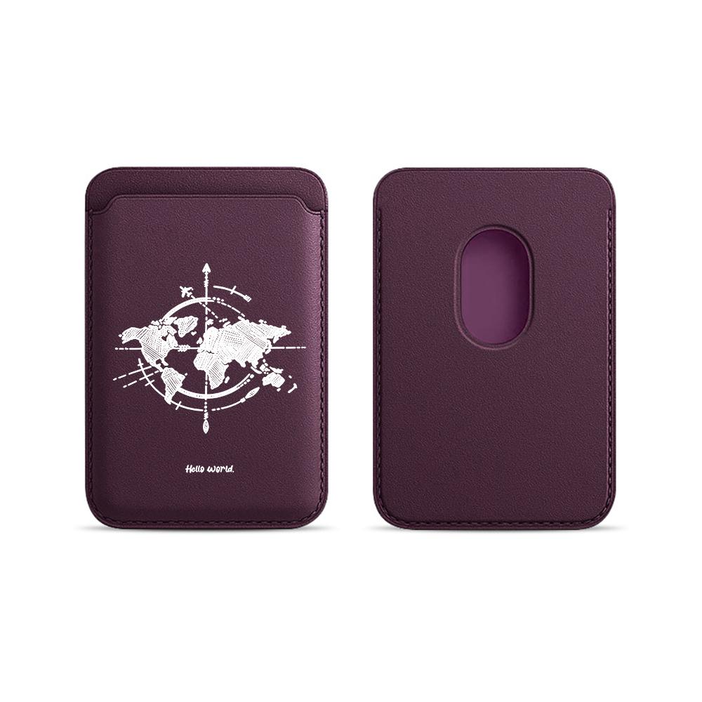 

Travel Map Leather Phone Wallet Case For Magsafe Magnetic Slim Back Pocket Shockproof Durable Stylish Cover