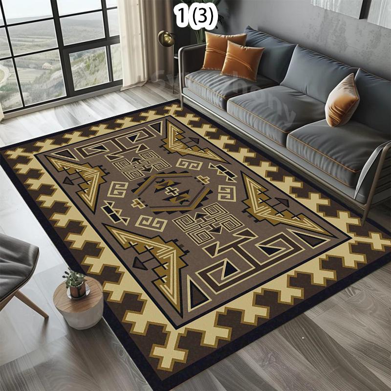 Tribal Carpet Mat Rug Home Decoration Living Room Floor Rug Ethnic Pattern Vintage Style Indoor Area Rug Carpets for Living Room