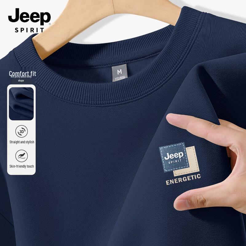 

JEEP SPIRIT Men s Loose-Fit Pullover Sweatshirt L