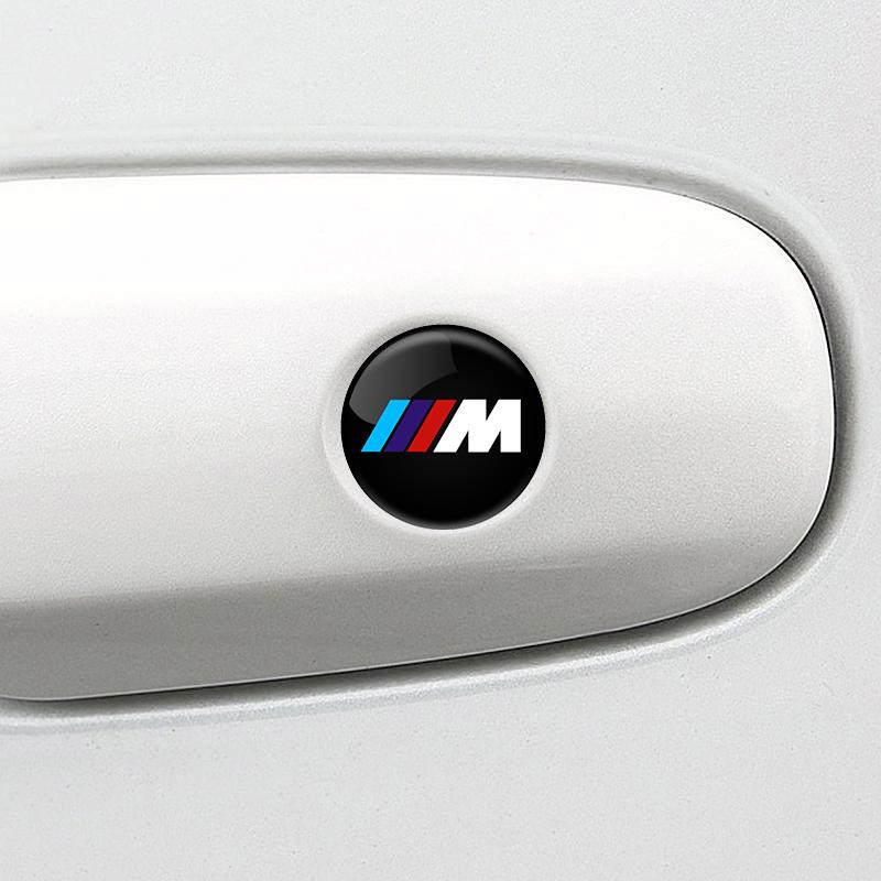 BBKZ6 For BMW M Power Performance F10 F31 E36 E39 E87 E90 X3 X5 E46 E87 Car Emblem Lock Keyhole Decoration Protector Sticker Accessory