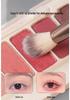10-Piece Makeup Brush Set with Flat Foundation, Powder, Contour, and Eyeshadow Brushes.