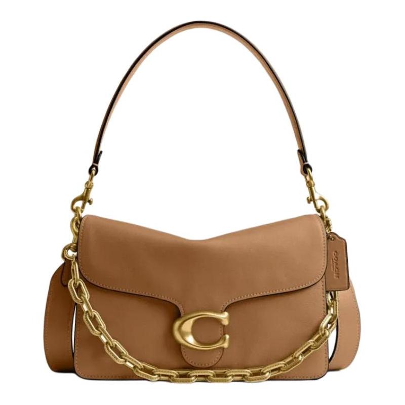 Coach Tabby 26 Detachable Chain Shoulder Strap Hand Crossbody Cowhide Shoulder Bag Medium Women's Honey Brown