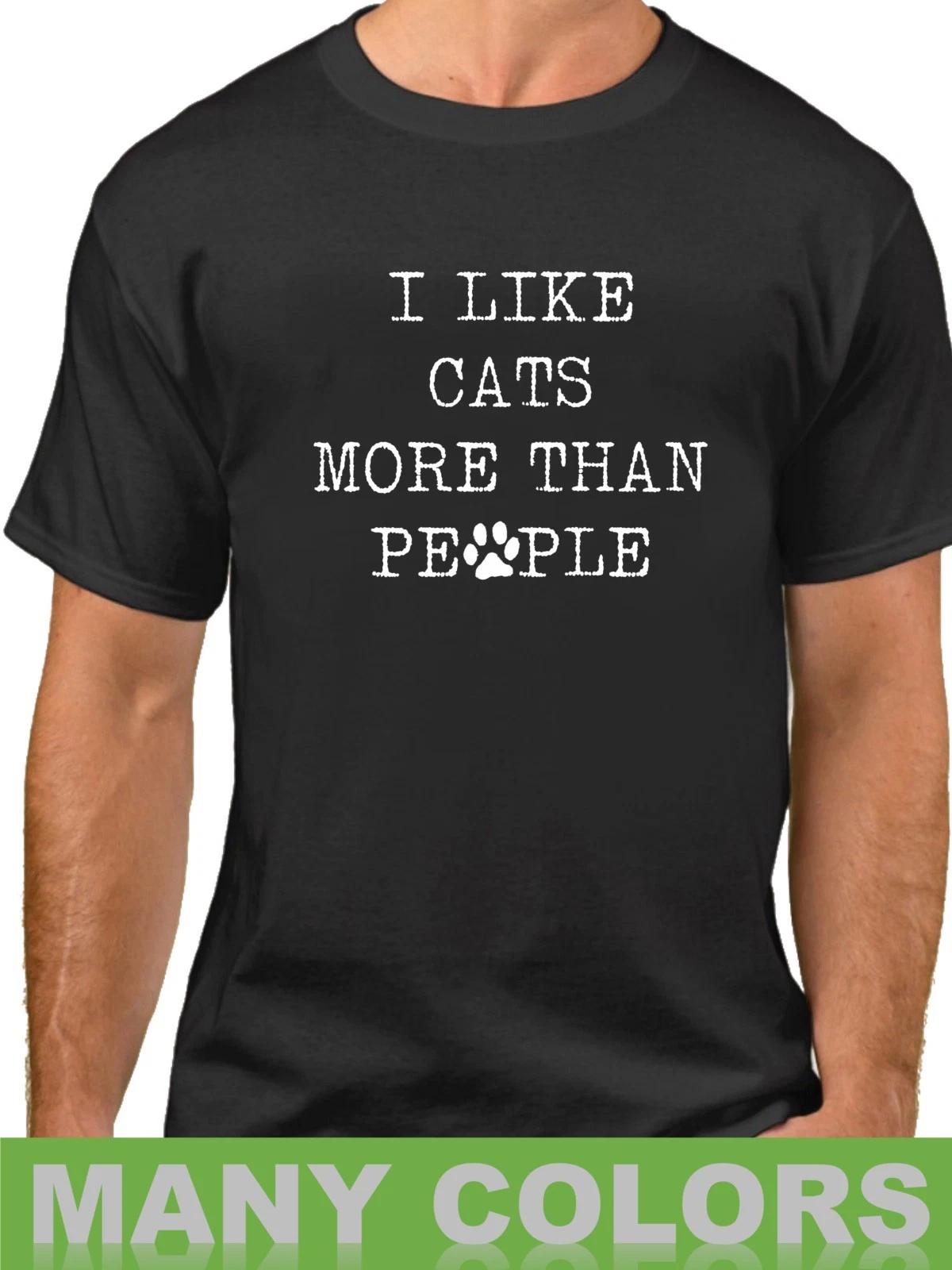 I Like Cats More Than People #2 T Shirt Animal Lovers Kitten Funny T-shirt Tee S