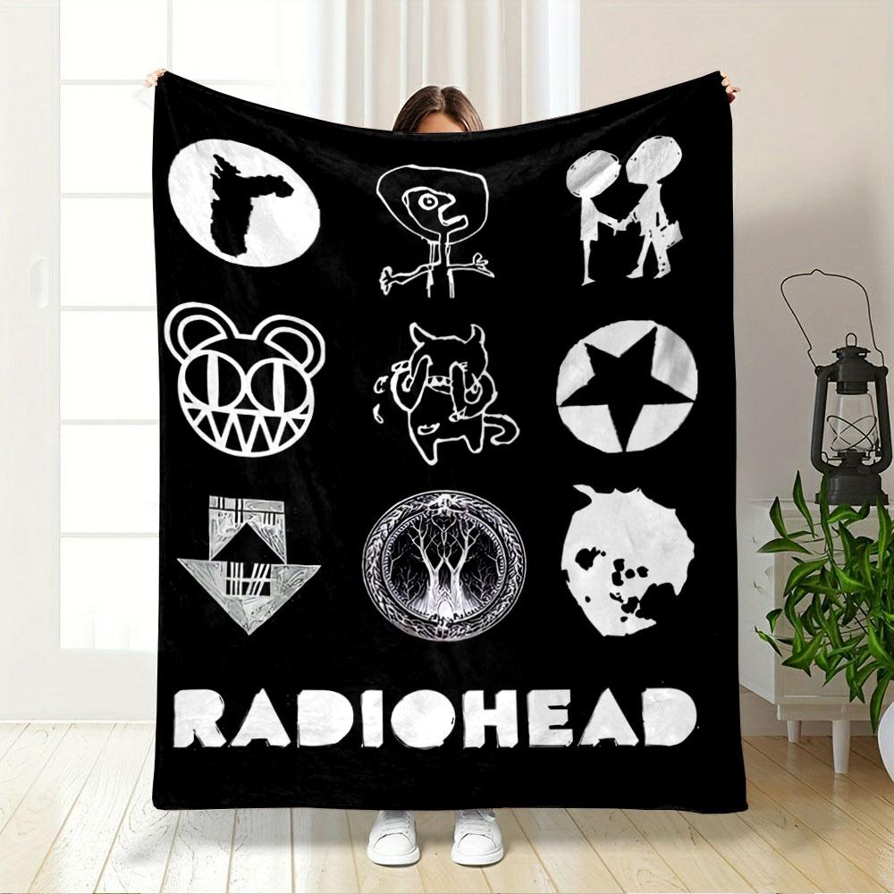 Radiohead Logo Art Blanket for all seasons blanket lunch break throw gift