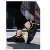Tênis Esportivos Masculinos de Malha Respirável Antiderrapantes com Sola de Lâmina Calçados Casuais para Corrida com Cadarços Contrastantes