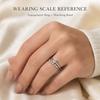 Moissanite Bridal Ring Set 925 Sterling Silver Engagement Ring and Matching Band