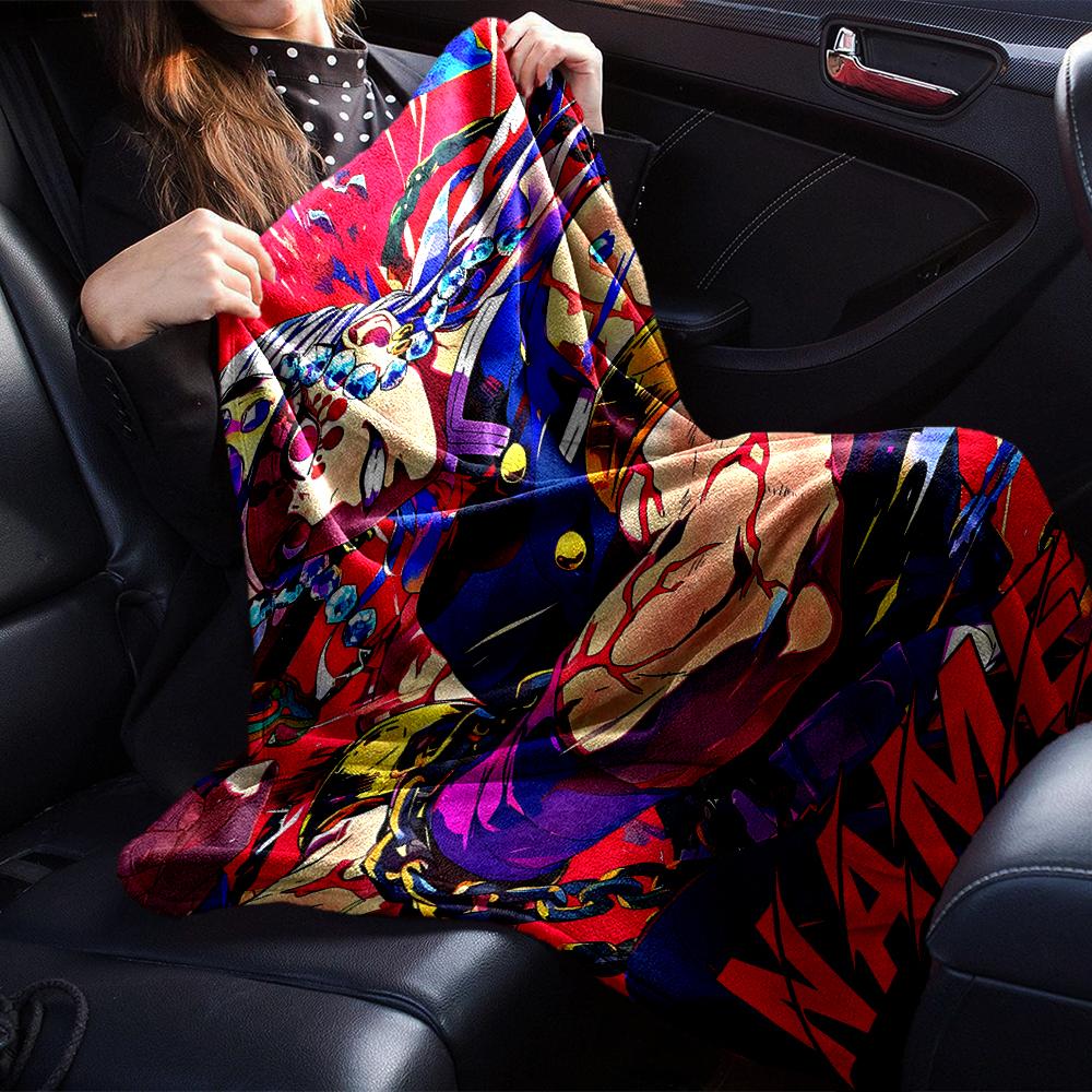 Customiz Name Personality Demon Slayer characters Blanket Soft &Warm Sofa Office Bed Travel Lunch Break Blanket, Gift Suitable All Seasons