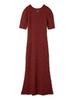 Snidel Sustaina Knit Dress SWNO252081 Red Crochet-Like Women's