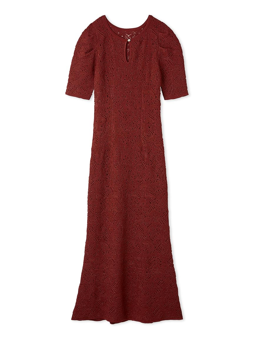 

Snidel Sustaina Knit Dress SWNO252081 Red Crochet-Like Women s