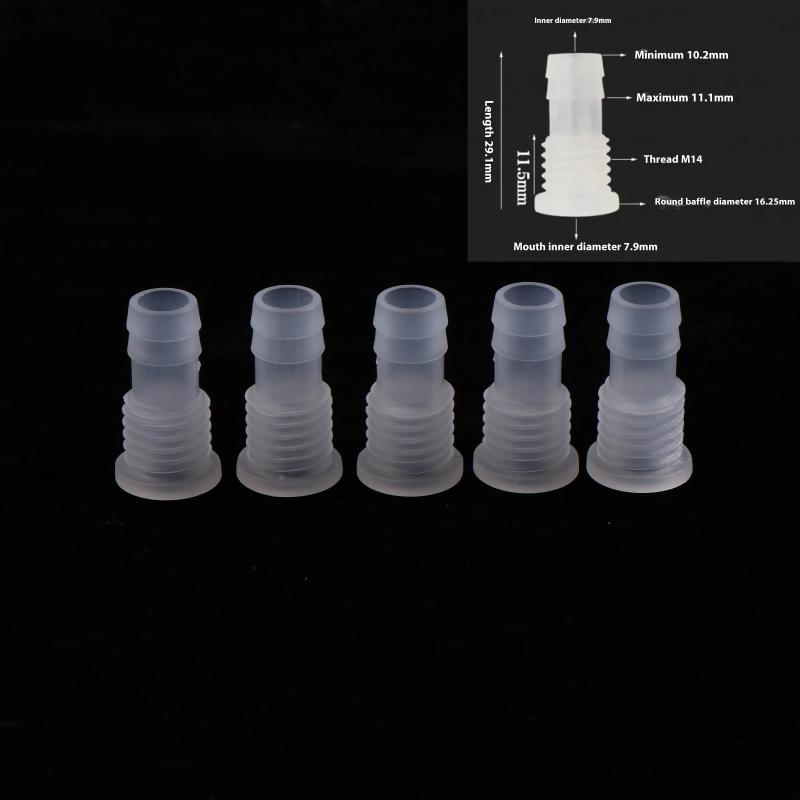 5Pcs M5 M6 M8 M10 M12 M14 M16 Food Grade PP Straight Through Connectors Aquarium Tank Air Hose Joints Irrigation Pipe Fittings