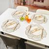 Creative Rose Placemat Nordic Style Table Decoration Mat Gold-plated Home Coaster PVC Non-slip Waterproof Placemat