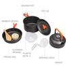Camping Cookware Accessories Set Aluminum Portable Fish Camping Set Tea Pot Outdoor Tableware Cookset Kit Pan Bowl Kettle Hiking BBQ Picnic Equipment