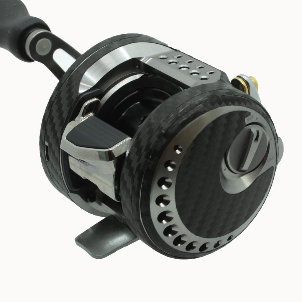 CUSTOM YOROI Custom Decal for 23 Calcutta Conquest BFS Baitcasting Reel SEAT.JP (Black, Left-Handed)