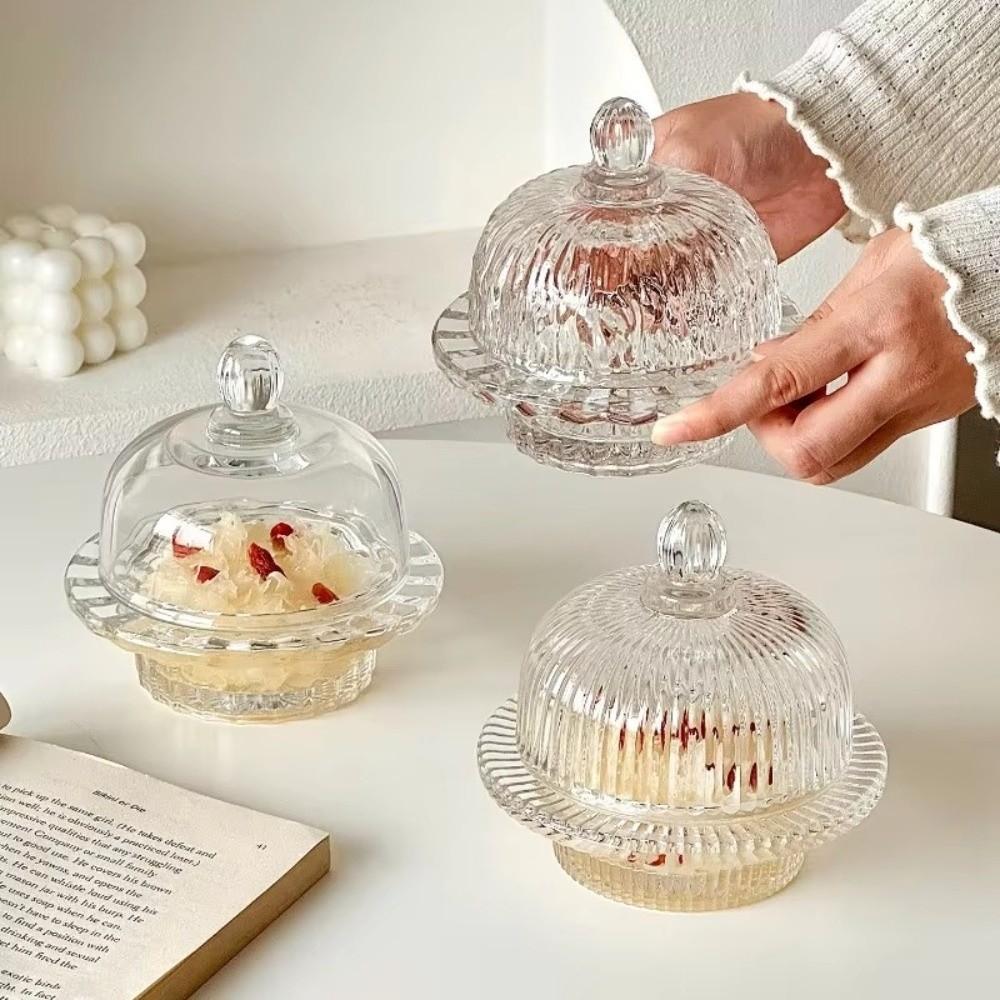 European-Style Dessert Bowl Exquisite Small Soup Bowl Multi-Purpose Tremella Glass Bowl Home Use