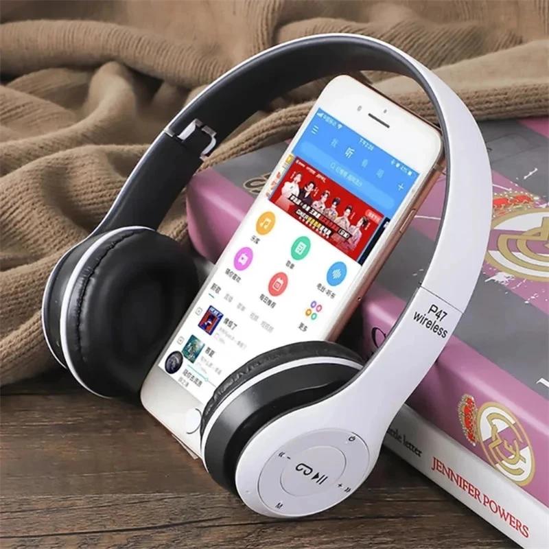 P47 Wireless Headphones Bluetooth Noise Canceling Handsfree Headset Earphone for iPhone Huawei Samsung S22 Mobile