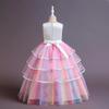 Kids Unicorn Dress with Headband, Jewelry & Accessories, Multicolor, 120 Cm, Ages 4-5