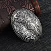 Scandinavian Wolf Carved Rune Brooch Ethnic Style Totems Badge Cosplay Corsage Jewelry Adornment Lapel Pin for Women