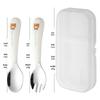 Children's 304 Stainless Steel Cutlery Set: 2-Piece Spoon & Fork for Baby Feeding