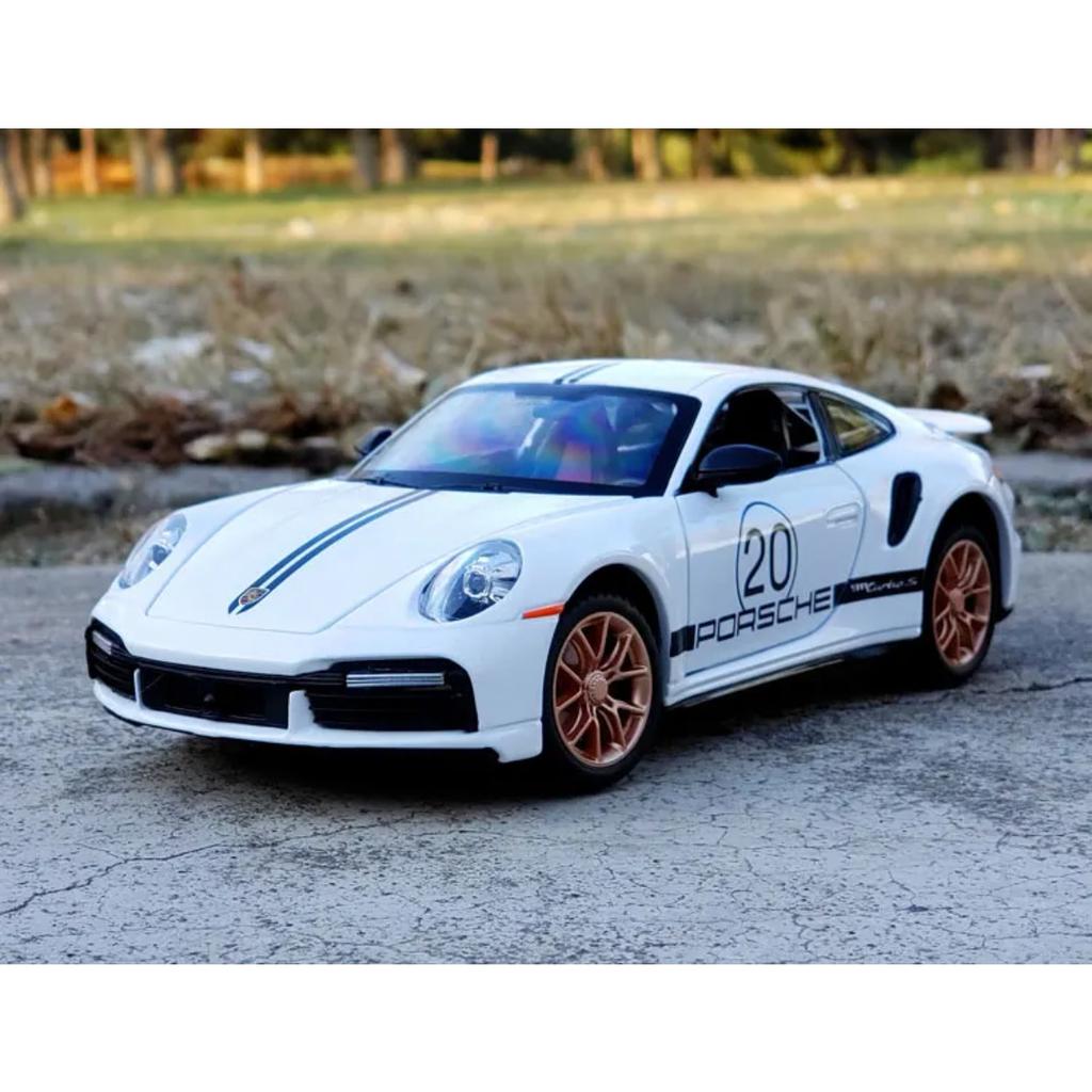 1/24 Porsches 911 TARGA TURBO S Alloy Racing Car Model Diecasts Simulation Metal Toy Car Model Sound Light Collection Gift