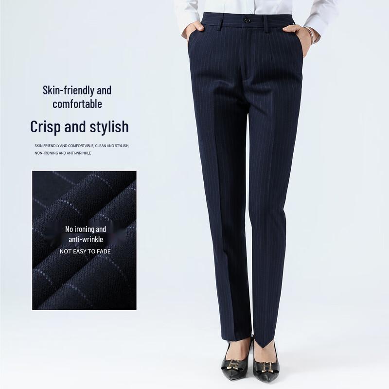 Luomeng Women's Straight-Leg Suit Trousers