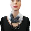 Summer Sunscreen Scarf Gradient Silk Scarf Scarf Resin Necklace Pendant Women's Jewelry Scarf
