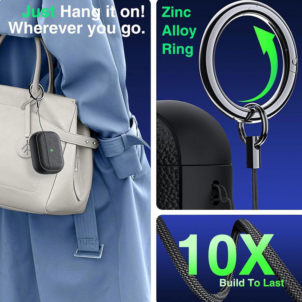 Upgrade Case for AirPods Pro 3 Soft Leather Texture Protective Case Compatible with Apple Airpods Pro 3rd Wireless Charging