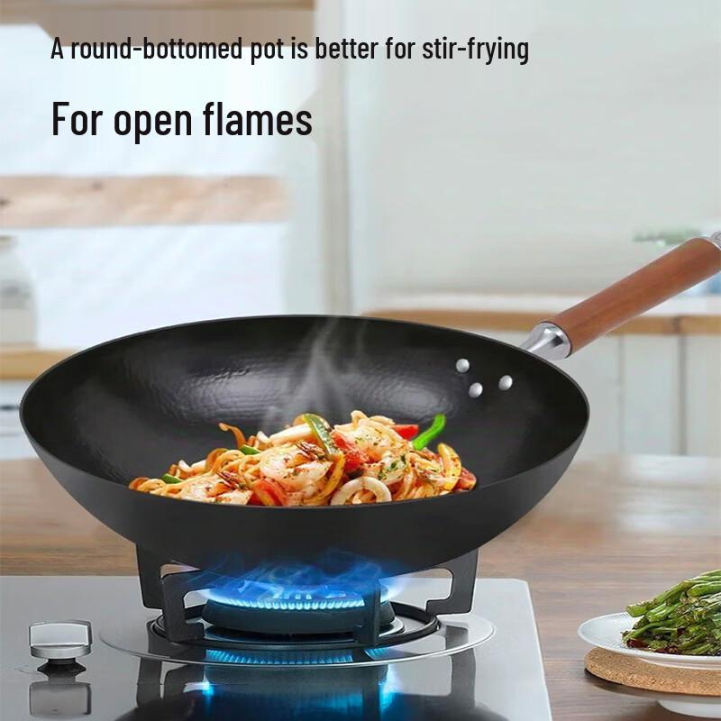 COOKER KING Extreme Iron Series 32cm Handmade Round Bottom Wok
