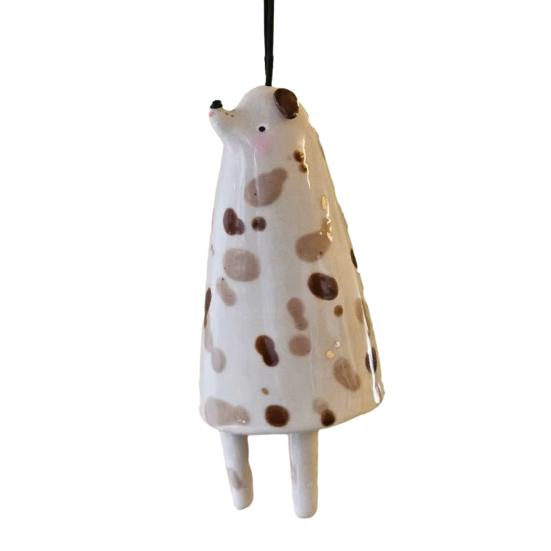 Ceramic Bell Healing Crisp Sound Cape Ringtone Soft Handmade Hand-Painted Gentle Doll Bell Hanging Decorative Gift