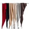 100% Pure Wool Women's Triangle Shawl: Knitted Scarf, Solid Color, High-End and Versatile Neck Warmer