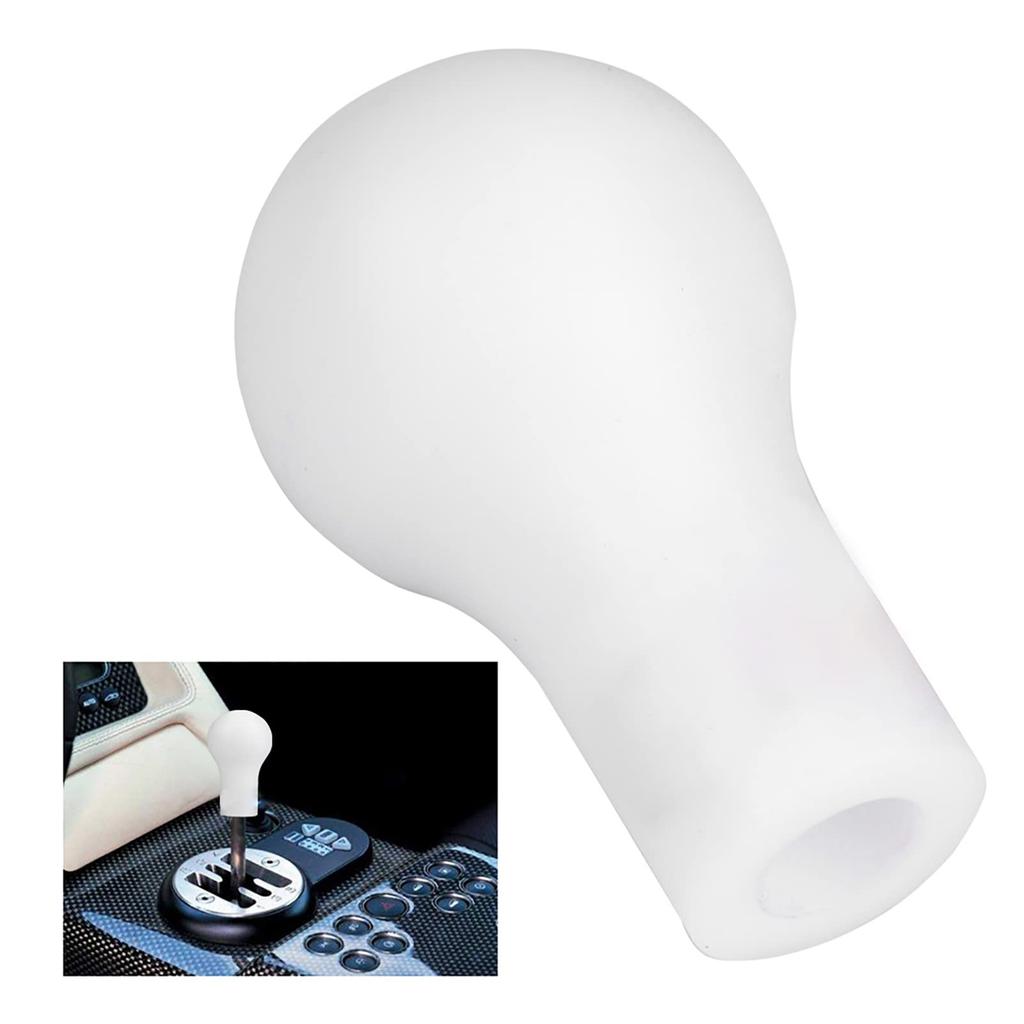 Mitsubishi Shift Knob, Gear Shift Knob, Qiilu 5 Speed Gear Shift Knob, Auto Manual Gear Shift Knob Shifter (White)