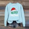Women's Fashion Casual Long Sleeve Loose Christmas Printed Sweatshirt