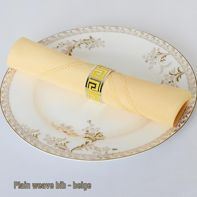 Solid Color Red White Blue Plain Weave Cloth Napkin for Western Restaurants