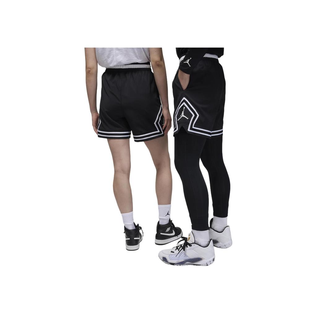 Jordan Pantaloni scurți casual cu șireturi și dungi, croială dreaptă, unisex, negru FQ2990-010