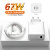 6A 67W Fast USB Charger for Xiaomi 10 11 12 Lite 13T 14 Redmi Note 10S 11S 11T 12 13 Pro POCO Turbo Charge Type C Charging Cable
