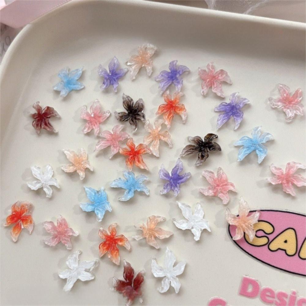 30PCS Acrylic 3D Flowers Nail Art Charms Sticker Nail Decals Cute Manicure Decor DIY Nail Art