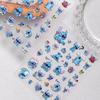 Sky Star 3D Prägung Baby Stitch Cartoon Nagelaufkleber - Niedliches Blaues Kamera Design, 5D Effekt