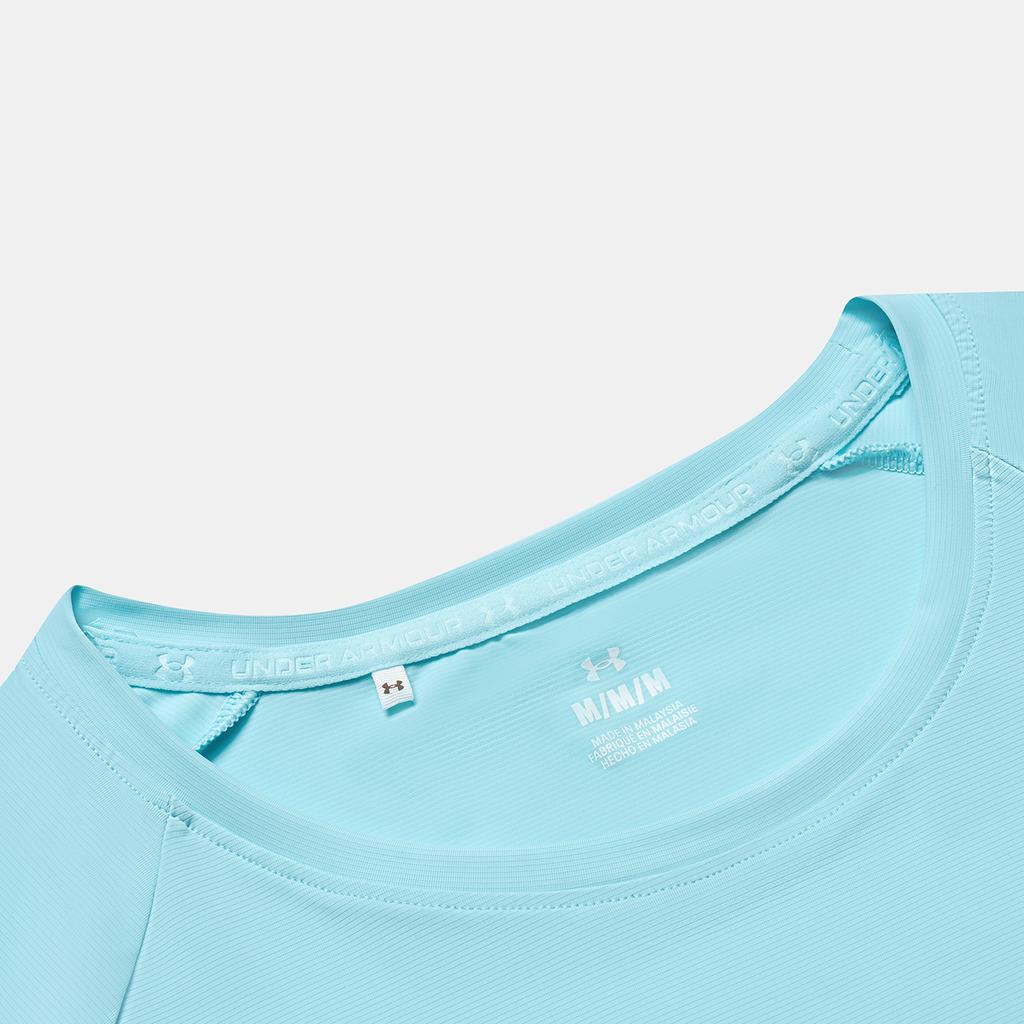 Under Armour Outdoor Knitted Training Sports Casual Simple Solid Color Breathable Commuting Versatile Short Sleeve T-Shirt Women tops 6014377-494