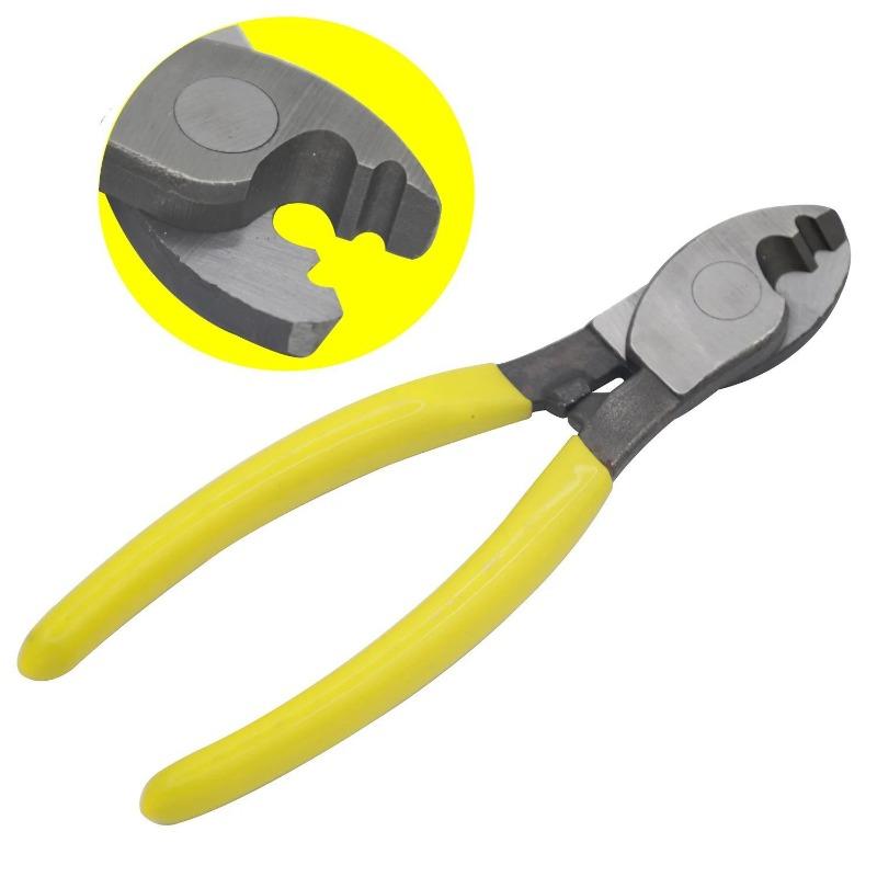 6 Inch Manual Electrician Cable Cutter Tool, Multifunctional Anti Slip Electrician Pliers, Labor-saving Wire Stripping Pliers