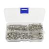 260Pcs Silver Safety Pins Set Multi Sizes Sharp Diy Sewing Kit For Clothing Repair Craft Projects Emergency Fix Accessories