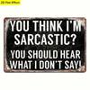 Funny Wooden Plaque Sign Are You Being Sarcastic? Rustic Wood Plank Art 5.85x7.8 Inch Sarcastic Wall Decor for Home Porch