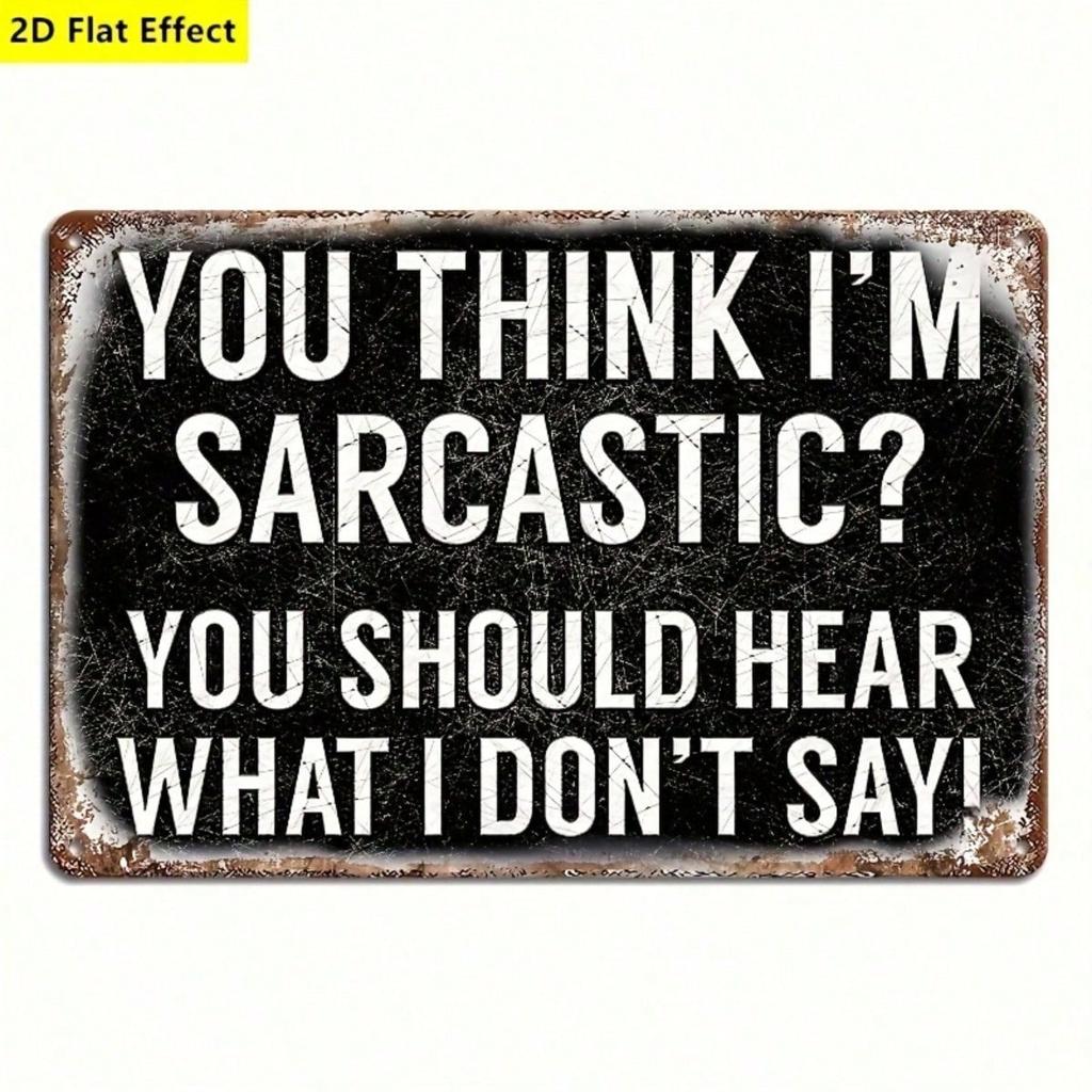 Funny Wooden Plaque Sign Are You Being Sarcastic? Rustic Wood Plank Art 5.85x7.8 Inch Sarcastic Wall Decor for Home Porch