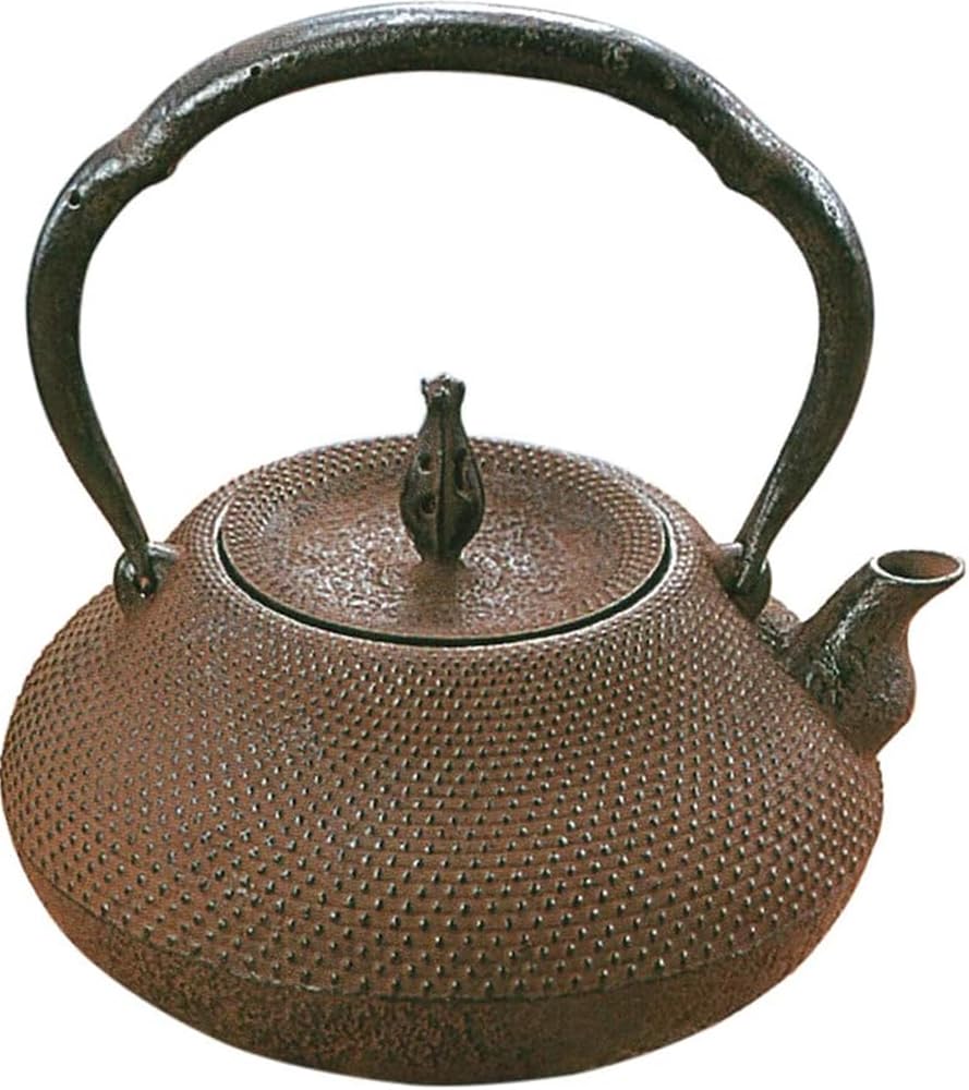 Iwachu Iron Kettle, 18-inch Gourd Arare Pattern, Brown, 1.3L, 11002, Nanbu Ironware
