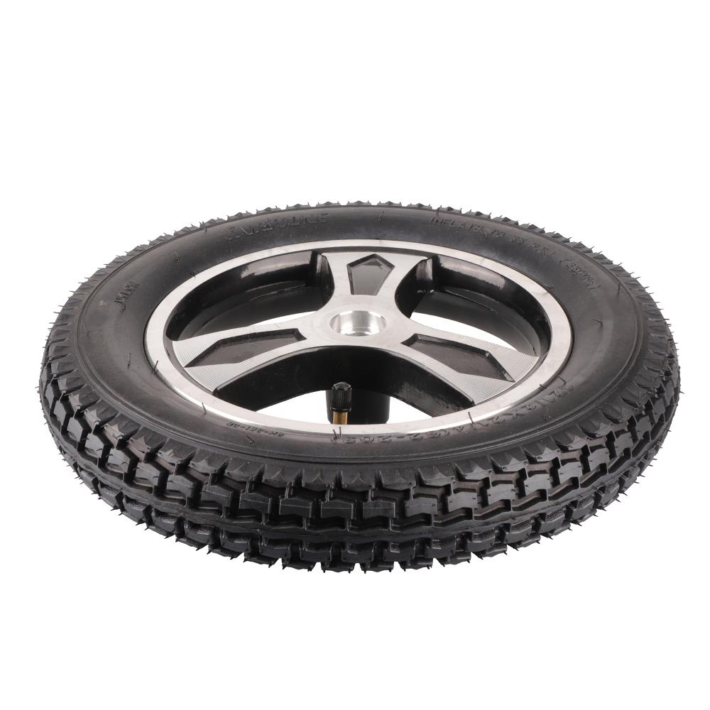 Electric Wheelchair Scooter Rear Wheels 12 Inch Pneumatic Tire Inner Tube 12 1/2x2 1/4 17mm Keyway Wheel Hub for Elderly